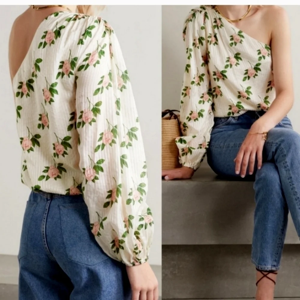 Cami Nyc The Lenore One Shoulder Top Floral - Picture 3 of 14